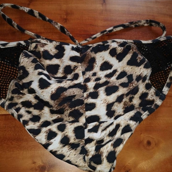 Leopard mesh bikini scrunch bottom - Picture 3 of 3